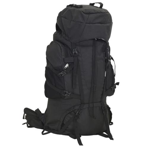 vidaXL Wandelrugzak 60 L oxford stof zwart, Handtassen en Accessoires, Tassen | Rugtassen, Nieuw, Verzenden