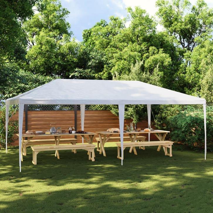 vidaXL Partytent 4x6 m wit, Tuin en Terras, Partytenten, Nieuw, Verzenden