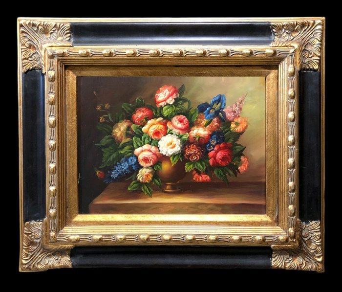École Européene (XX) - Petit bouquet flamand, Antiek en Kunst, Kunst | Schilderijen | Klassiek