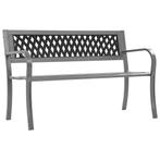 vidaXL Tuinbank 120 cm staal zwart, Tuin en Terras, Verzenden, Nieuw