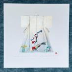 Wahoo Japan 20 woodblock - Ed 57/150 Carp Kimono - Kunio