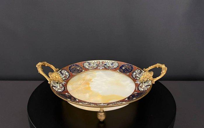 Plateau - Bronze - Cloisonné, Antiquités & Art, Antiquités | Autres Antiquités