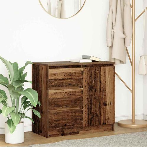 vidaXL Dressoir met lade 71x35x65 cm spaanplaat oud hout, Huis en Inrichting, Kasten | Dressoirs, Nieuw, Verzenden