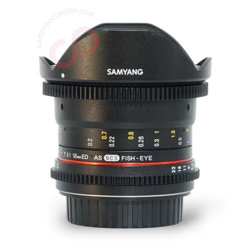 Samyang 12mm T3.1 ED AS NCS Fish-eye  (Canon) nr. 1405, TV, Hi-fi & Vidéo, Photo | Lentilles & Objectifs, Enlèvement ou Envoi