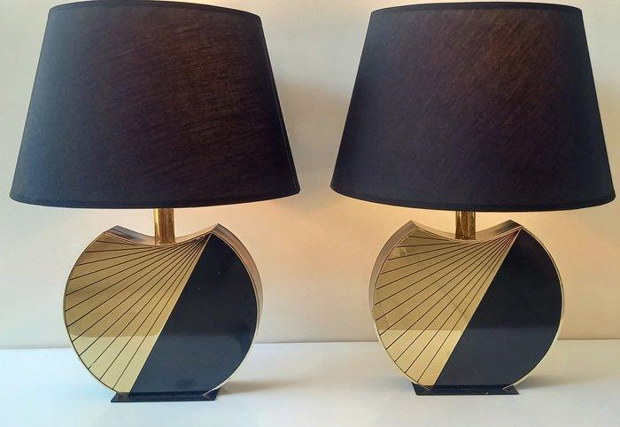 Le Dauphin - Lampe de table - Croissy - Laiton, Résine,, Antiek en Kunst, Curiosa en Brocante