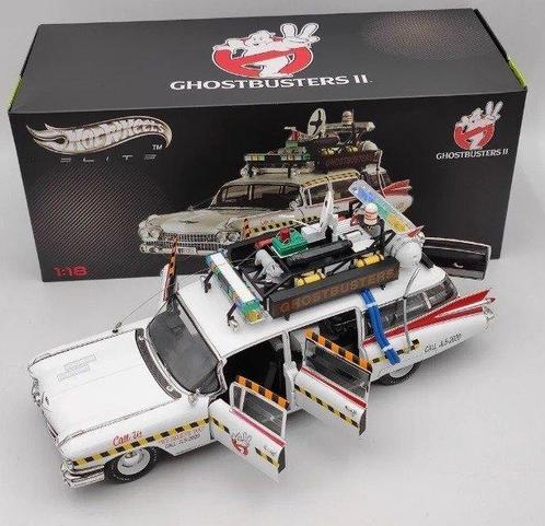 Hot Wheels 1:18 - Modelauto - Cadillac Ghostbusters II Ecto, Hobby en Vrije tijd, Modelauto's | 1:5 tot 1:12