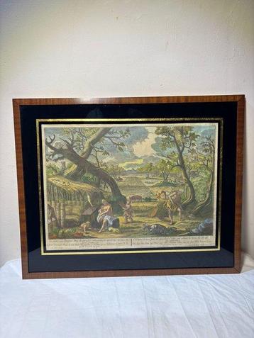 Cadre de présentation- ancienne gravure biblique de la, Antiquités & Art