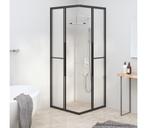 Douchecabine 80x80 | Retour Deal | Zwart Glas, Verzenden, Nieuw, Zwart