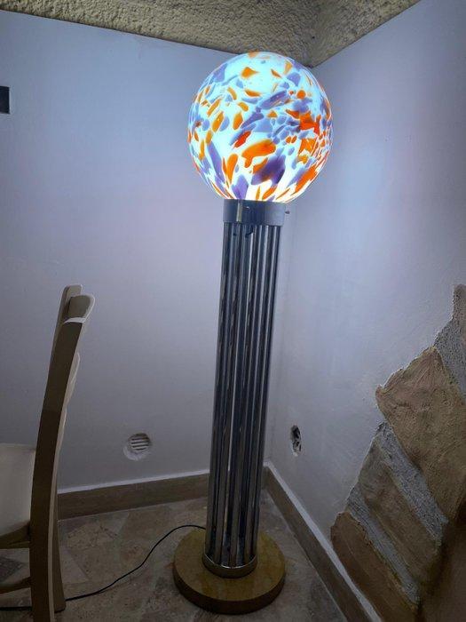 Mazzega attri. - Staande lamp - Staal - Piantana Mazzega c, Antiek en Kunst, Antiek | Verlichting