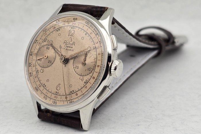 Chronographe Suisse - Actua - Cal. Landeron 48 - Zonder, Handtassen en Accessoires, Horloges | Heren