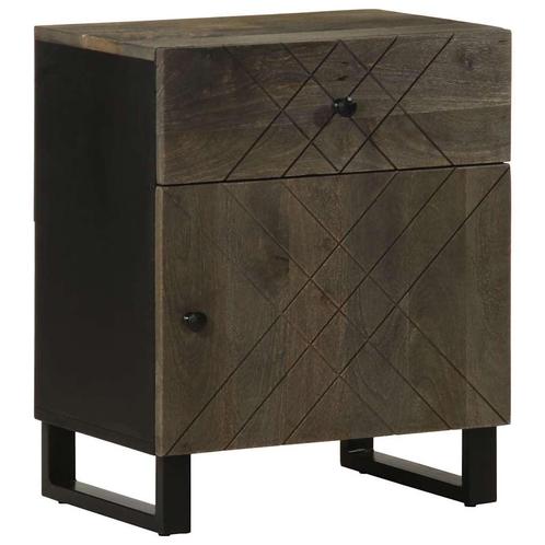 vidaXL Nachtkastje 50x33x60 cm massief mangohout zwart, Huis en Inrichting, Slaapkamer | Nachtkastjes, Nieuw, Verzenden