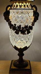 Style Baccarat - Vaas - Verguld brons - Faunen en Girlanden, Antiek en Kunst, Antiek | Glaswerk en Kristal