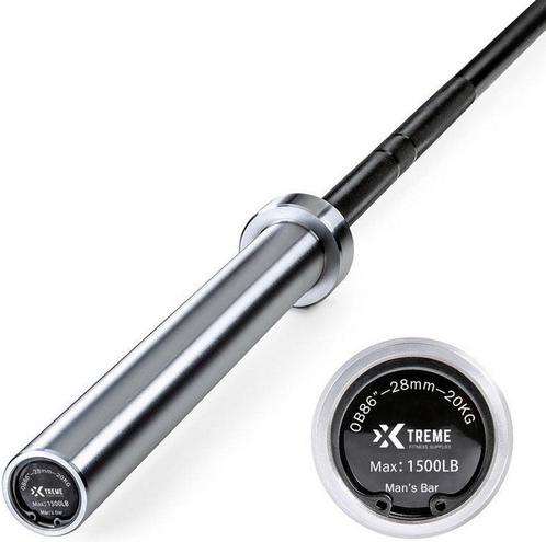 Xtreme Fitness CrossFit Men’s Barbell 20 kg – Gym PT Thuis, Sport en Fitness, Fitnessapparatuur, Overige typen, Nieuw, Metaal