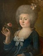 Franse school (XVII) - Portrait einer Dame, Antiek en Kunst