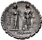 Romeinse Republiek. Fufia. Denarius 70 B.C.