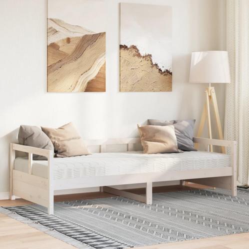 vidaXL Slaapbank met matras 90x200 cm massief grenenhout wit, Huis en Inrichting, Slaapkamer | Bedden, Nieuw, Verzenden