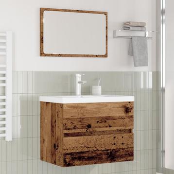 vidaXL Badkamermeubel Set met opslag 3 pcs Oud hout 60 x, Verzenden