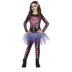 Skelet Halloween Kostuum Meisje Roze, Hobby en Vrije tijd, Nieuw, Verzenden