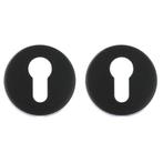 ODShop cilinderplaatjes Modern rond mat zwart, Doe-het-zelf en Bouw, Raamkozijnen en Schuifdeuren, Nieuw, Ophalen of Verzenden