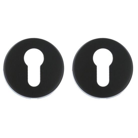 ODShop cilinderplaatjes Modern rond mat zwart, Doe-het-zelf en Bouw, Raamkozijnen en Schuifdeuren, Ophalen of Verzenden