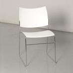 Casala Curvy design vergaderstoel, wit, buisframe onderstel, Huis en Inrichting, Ophalen of Verzenden, Gebruikt