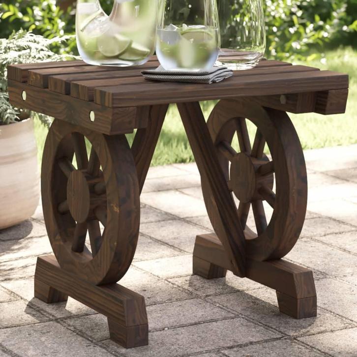 vidaXL Tuinvoetenbank 40x36,5x38,5 cm massief vurenhout, Tuin en Terras, Tuinstoelen, Nieuw, Verzenden