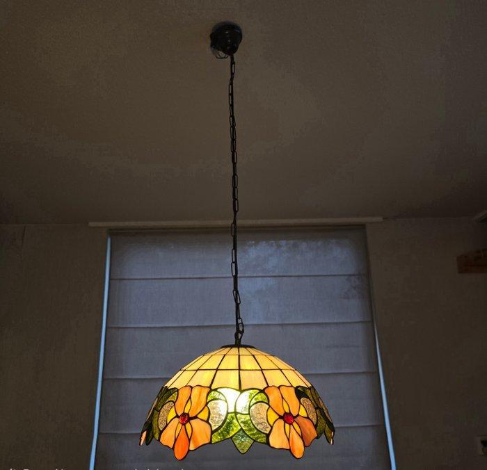 Tiffany stijl plafondlamp - Plafondlamp - Glas-in-lood, Antiek en Kunst, Curiosa en Brocante