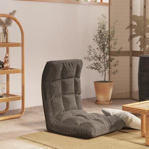 vidaXL Vloerstoel inklapbaar stof donkergrijs, Huis en Inrichting, Stoelen, Nieuw, Verzenden