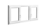 PVC raam draaikiep-vast-draaikiep b200xh80 cm wit stomp, Nieuw, Dubbelglas, Ophalen of Verzenden, 80 tot 120 cm