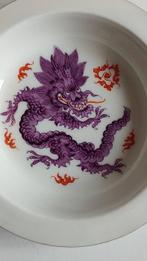 Vaas (5) - Porselein - Meissen decor draak Ming, Antiek en Kunst