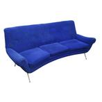 Minotti - Gigi Radice - Sofa (3) - Textiel, blauwe ciniglia,, Huis en Inrichting, Nieuw