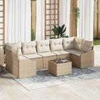 vidaXL Tuinbank Set met kussen 8 pcs Beige, Crème 55 x 55 x, Verzenden, Nieuw