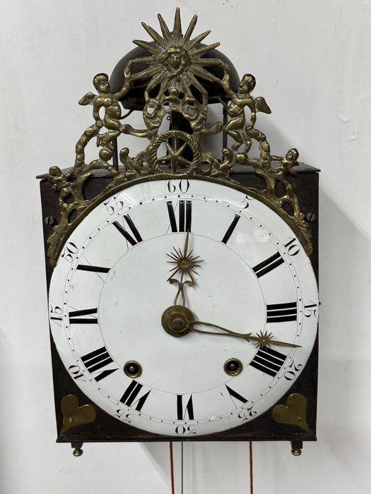 Horloge comtoise - Fer, Bronze, Émail - 1750-1800, Antiek en Kunst, Antiek | Klokken