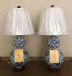 Ralph Lauren Home - Tafellamp (2) - Blauw en wit bloemmotief, Maison & Meubles