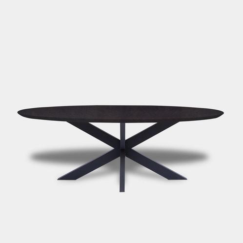 Tafel Ovaal Eikenhout  Matrix  160x90, Huis en Inrichting, Tafels | Eettafels
