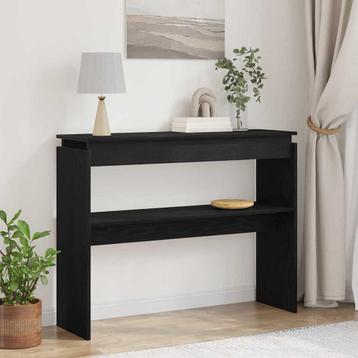 vidaXL Console Tafel Zwart Eiken 80x30x102 cm Houtmateriaal, Verzenden