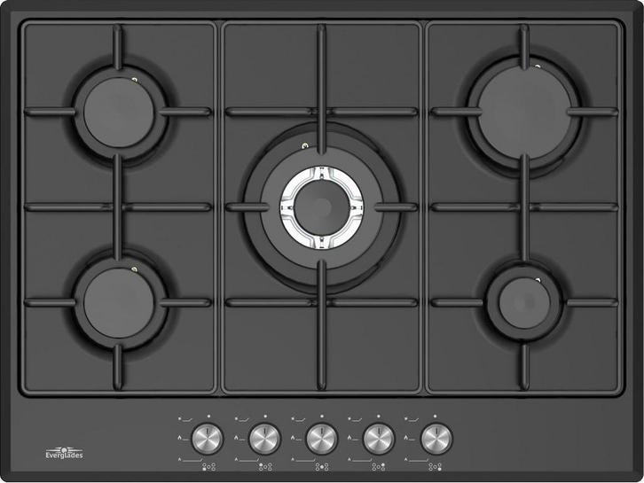 Everglades EVBI8512 - Inbouw Gaskookplaat - 5 Pits, Elektronische apparatuur, Fornuizen, Zo goed als nieuw, Verzenden