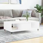 vidaXL Salontafel 104x60x35 cm bewerkt hout hoogglans wit, Verzenden, Nieuw