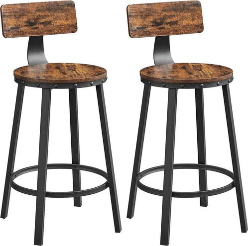 2x barkrukken - hoge krukken met rugleuning - zithoogte, Huis en Inrichting, Barkrukken, Verzenden
