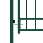 Poort met speerpunten 100x200 cm staal groen, Jardin & Terrasse, Portes de jardin, Verzenden