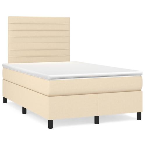 vidaXL Sommier à lattes de lit avec matelas crème, Maison & Meubles, Chambre à coucher | Lits, Neuf, Envoi