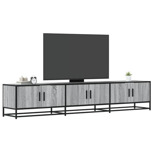 vidaXL Meuble TV sonoma gris 210x35x41 cm bois, Maison & Meubles, Armoires | Mobilier de télévision, Neuf, Envoi