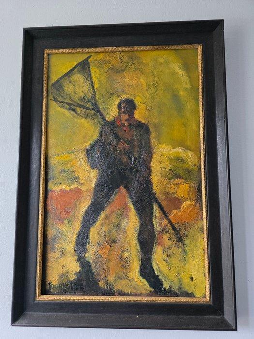 Toon Koster (1913-1990) - Garnalenvisser, Antiek en Kunst, Kunst | Schilderijen | Klassiek