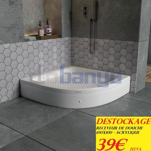 DESTOCKAGE - EXPORT RECEVEUR DE DOUCHE 100X100, Doe-het-zelf en Bouw, Sanitair