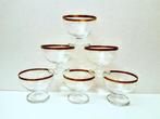 Bohemia crystal - Set kommen (6) - Kristal, Verguld, Antiek en Kunst