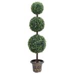 vidaXL Kunstplant met pot buxus bolvorming 118 cm groen, Verzenden