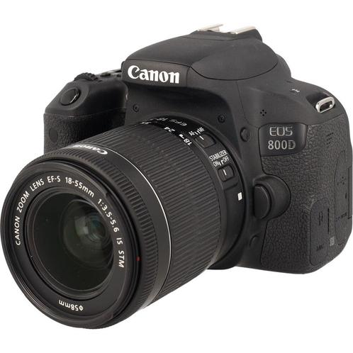Canon EOS 800D + 18-55mm F/4-5.6 IS STM occasion, TV, Hi-fi & Vidéo, Photo | Lentilles & Objectifs, Envoi