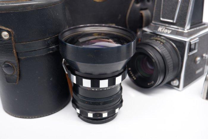 Kiev 88 + Arsat 2,8/80mm + Mir-3 3,5/65mm + acc. | Analoge, Audio, Tv en Foto, Fotocamera's Analoog