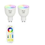 Beginners set - GU10 - 2 wifi lampen - Kleur + DUAL, Nieuw, Verzenden