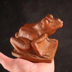 Mooi sculptuur van een kikker, gesigneerd - Terracotta -